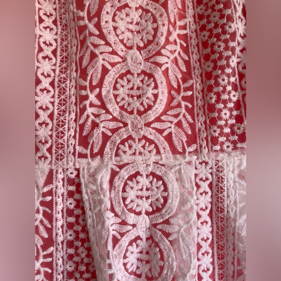 Altar’d State Lace Crochet Dress White Pink Lining Small - Picture 3 of 6